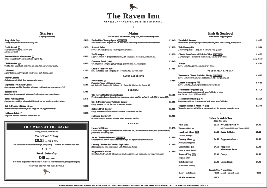 Little Rascals Menu